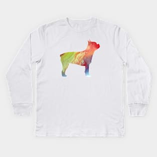 Boston terrier Kids Long Sleeve T-Shirt